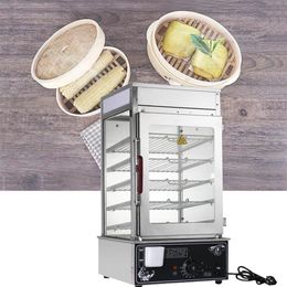 Steaming cabinet Steamed stuffed bun showcase Bun Steamer Commercial heat preservation cooker 5 layer Steamed bread stove Steam324Z