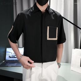 Men's Casual Shirts Designer Men Summer Handsome Hipster Smart M-3XL Temper Korean Fashion Clothes Breath Soft Mature Camisa All-match