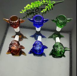 Colour Wing Glass Bubble Head Converter 14mm Wholesale Bongs Oil Burner Pipes Water Pipes Glass Pipe Oil Rigs Smoking