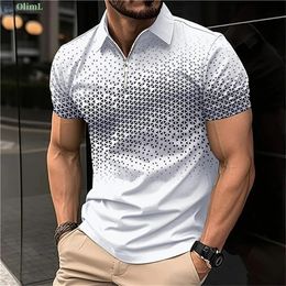 Men's Polos White Men's Polo Shirt 3D Printed Shirts Casual Short Sleeve Tops Blouse Summer Clothes Oversized Tees Breathable Polo Shirts 230720