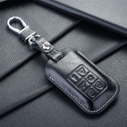 FOB leather key fob case cover for Auto volvo key case shell key holders wallet bags keychain accessories for volvo cars229y