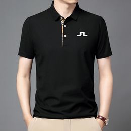 Men's Polos Brand Summer Oversized T Shirt Men 2023 TurnDown Collar Shortsleeved Tshirt Casual Solid Colour Slim Fit Clothing 230720