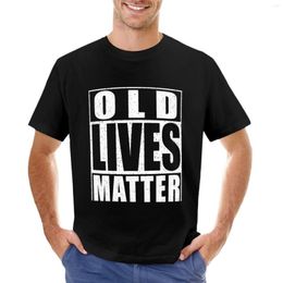 Men's Tank Tops Old Lives Matter T-Shirt Cute Clothes Oversized T Shirt Kawaii Heavyweight Shirts Mens White