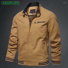 Men's Jackets Spring Autumn Solid Colour Jacket Men Stand Collar Plus Velvet Warm Fashion Baseball Cotton Coat Bussiness Clothing 4XL