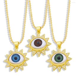 Pendant Necklaces Andralyn Devil's Eye Necklace Micro Inlaid Zircon Eyelash Wholesale