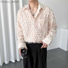 Men's Sweaters 2023 brand clothing men's spring casual long sleeved casual shirt men's edge decoration high-quality loose fitting shirt S-XL Z230721