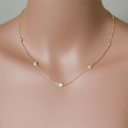 NEW Authentic 925 sterling silver cz bead cute women choker 40 5cm extend silver chain necklace261B