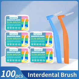 Other Oral Hygiene 80100120pcs Orthodontics Teeth Interdental Brush for Dental Braces Clean Between Teeth Bracket Cleaning Soft Hair Bristles 230720