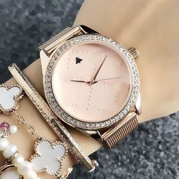 Popular Casual Top Brand quartz wrist Watch for Women Girl with metal steel band Watches G56295P