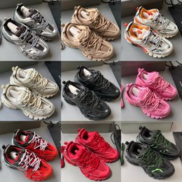 Men Shoes Luxury Brand Top Women Track Designer 3 3.0 Casual Sneakers Leather Nylon Print Platform