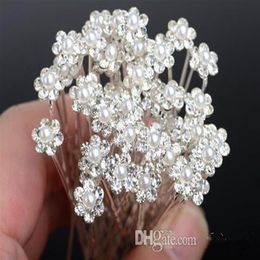 40PCS Wedding Accessories Bridal Pearl Hairpins Flower Crystal Hair Pins Clips Bridesmaid Women Hair Jewelry306v