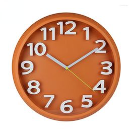 Wall Clocks Nordic Style Circular Three-dimensional Digital 12.6-inch Clock Modern Simple And Personalized Decoration