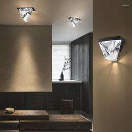 Wall Lamp Creative Nordic Corridor Crystal Ceiling Lamps Modern Bedroom Porch Hallway Cloakroom Simple Luxury