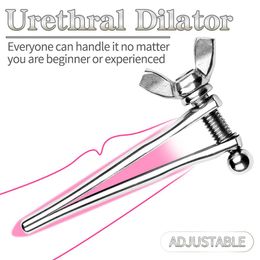 Adjustable Size Urethral Dilator Sounds Slave BDSM Penis Plug Insert Sounding Rods Urethra sexy Toys for Men Masturbators256n