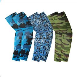 Camouflage summer Anti UV sports arm Warmers Cooling Breathable Ice Silk arms protecton covers Men women Running Cycling Hiking Protective Gear equipment