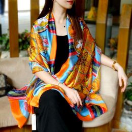 Beautiful 2021 whole new new silk women's silk scarf versatile fashion scarf high-end holiday dual shawl no box2515