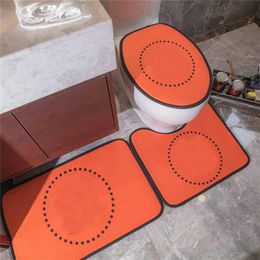 Classic Letters Printed Mats Bathroom Carpet Designer Seat Mats Toilet Seat Cover Thick Non-Slip Bathtub Toilet Seat Cushion3036