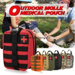 outdoor tactical medical pouch bag Emergency first aid kit for hunting hiking camping cycling waist bags molle EMT saddlebag