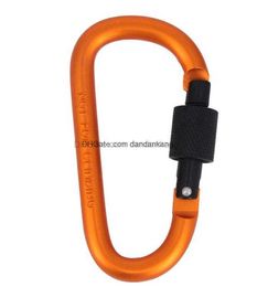 8cm Aluminum Alloy Carabiner D-Ring Key Chain Clip Multi-color Camping Keyring Snap lock Hook Outdoor Travel Kit Quickdraws buckle hooks
