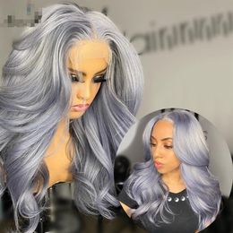 Ishow Brazilian 13 1 Part 13x4 Transparent Lace Front Wig Body Wave Yellow Green Human Hair Wigs Brown Ginger Blonde Blue Purple O233M