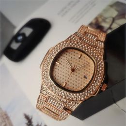 Whole Mens Women Designer Watch Bling Full Diamond Iced Out Watches Full Diamond Automatic Wristwatch255K