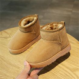 Children's Snow Boots Boys Shoes Flat Non-slip Warm shoes 2023 New Winter Plush Cotton Shoes Baby Girls Boots