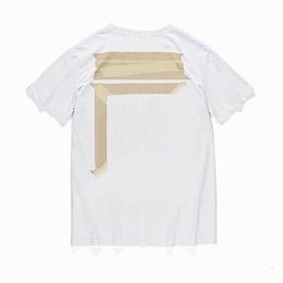 Men's T-Shirts Offs White t Shirt Mens Womens T-shirts Loose Tees Tops Man Casual Luxurys Off Clothing Shorts Sleeve Tshirts White Short sleeve A5