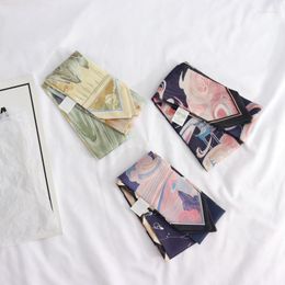 Scarves Summer Design Retro Print Skinny Spring Scarf Women Bag Neckerchief Silk For Ladies