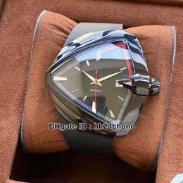 Hight Quality Watches 42mm Ventura Elvis80 Men's Automatic Watch H24551331 H24551731 PVD Black Steel Case Date Gents Sport Ru225V