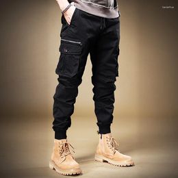 Men's Jeans Streetwear Fashion Men Loose Fit Multi Pockets Casual Cargo Pants Hombre Army Green Trousers Hip Hop Joggers Overalls