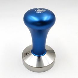 Tools Espresso Coffee Tamper Blue Coffee Tamper Hine Press Flat Base Barista Accessories 51mm 57.5mm 58mm