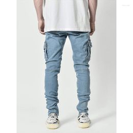 Men's Jeans Mens Casual Cotton Denim Trousers Multi Pocket Cargo Mid Waist Plus Size Fahsion Hip Hop