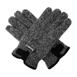 Bruceriver Mens Wool Knit Gloves with Warm Thinsulate Fleece Lining and Durable Leather Palm CJ191225222y