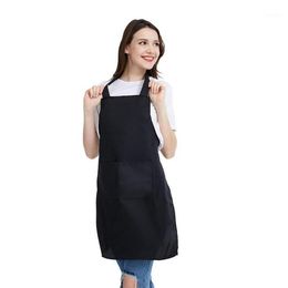 Aprons 12 Pack Bib Apron - Unisex Black Bulk With 2 Roomy Pockets Machine Washable For Kitchen Crafting BBQ Drawing12996