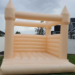 Commercial Outdoor colourful Macaron Bounce House Inflatable Jumping Wedding Bouncy Castle white Wedding Bouncer with blower 252o
