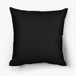 Black Canvas Pillow Cover 16x16 Inches Natural Canvas Pillow Case White Cotton Pillow Case blank Cushion Cover for DIY printing 3228g