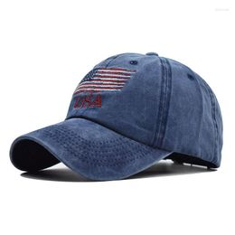 Ball Caps Washed Old American Flag Baseball Classic USA Cotton Hat