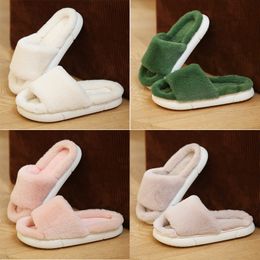 Slippers Women Hair Fashion Net Red green pink Warm Colorful Plush Home Indoor Floor Cotton Mop Women Cotton mop