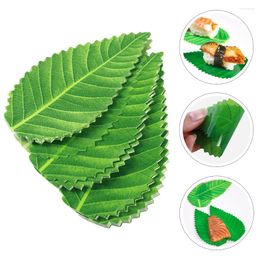 Dinnerware Sets Display Sushi Plate Adorn Plastic Leaves Decor Sashimi Mat Artificial Leaf Ornament Grass Fake Hawaiian Decorations