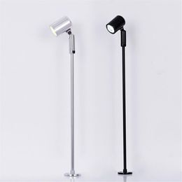 Spotlight led mini pole mounted 110 220v silver and black 165 265MM Jewellery lamps for jewelrys showcase counter light S102653280