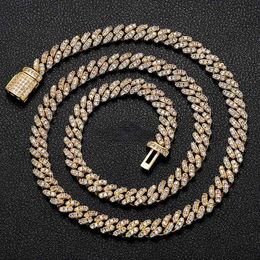 Hiphop Necklace Bling Iced Out 6mm 925 Sterling Silver Vvs Moissanite Cuban Link Chain