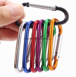 S D shape mini Aluminium Climbing buckle hook hiking Carabiner keychain Durable snap clip Carabiner key ring key chain Hooks EDC hangs