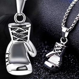 Pendant Necklaces Creative Punk Boxing Glove Necklace For Women Men Fashion Sport Fitness Mini Boxer Neck Chain Pendants Kpop Party Jewelry