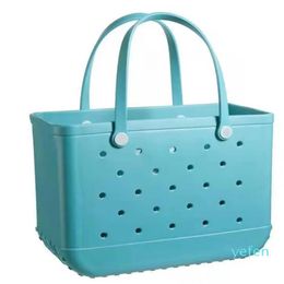 Women Wholale Waterproof Tote Bags Custom Summer Rubber Pvc Large Plastic Beach Silicone Bag246x