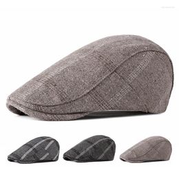 Berets Spring Autumn Winter Sboy Caps For Men Plaid Beret Cap British Retro Flat Gatsby Painters Hat Driver Ivy Hombre Boina