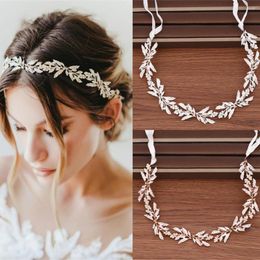 Hair Clips Rhinestone Crystal Leaf Headband Tiara Hairband For Women Bride Party Wedding Bridal Accessories Jewelry Band Gift