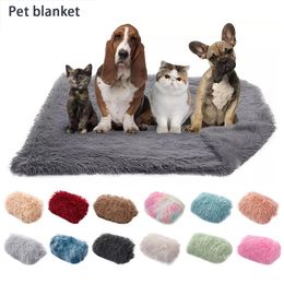 Jackets Soft Long Plush Padded Warm Pet Blanket Can Be Used A Mattress Cat Sofa Cushion Household Rug to Keep Warm Dog Sleeping Blanket