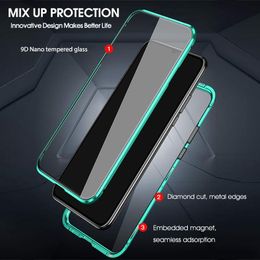 accessories 360 Full Cover Xiaomi Mi Max 3 Metal Magnetic Phone Case for Xiaomi Mi Max 3 Case Double Glass Coque Xiaomi Mi Max3 Fundas Shell