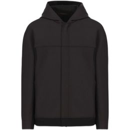 Giacche da uomo firmate Loro Piana Cappotto da giacca nero con cappuccio casual a maniche lunghe con cerniera autunnale