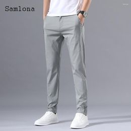 Men's Pants Plus Size Mens Casual 2023 Kpop Style Men Leisure Slim Pockets Trouser Gray Khaki Outdoor Pant Sportwear Man